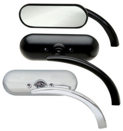 ARLEN NESS ミラーセット シルバー Arlen Ness Forged Oval Mirrors for Harley - Chrome - 13-171 - 13